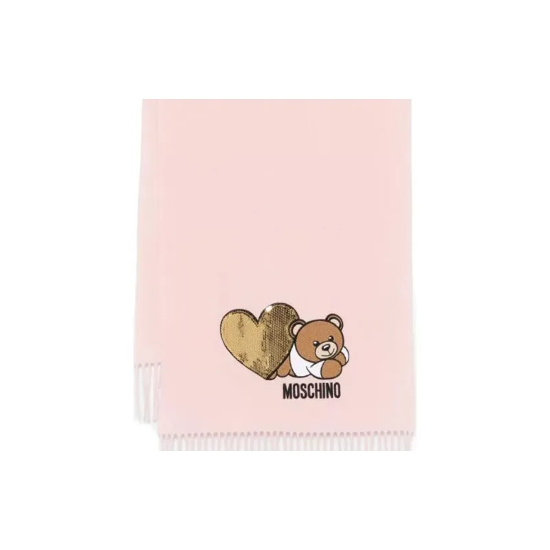MOSCHINO Teddy Bear-embroidered Scarf-2