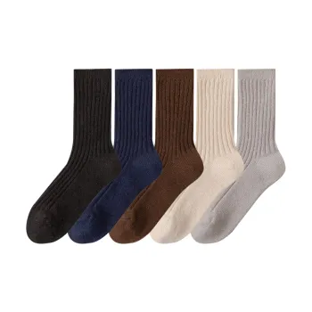 PLANDOO Mid Calf Socks Unisex 5 Pack