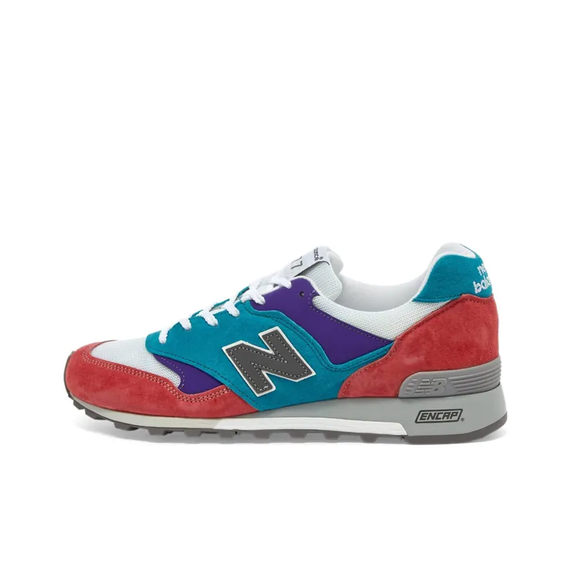New Balance NB 577 Anti-Slip Wear-Resistant Low-Top Running Shoes Unisex Red-Cyan-0