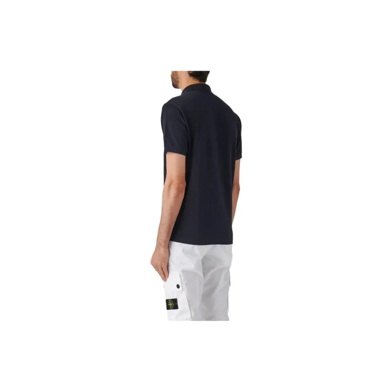 STONE ISLAND Compass Patch Short Sleeved Polo Shirt-1