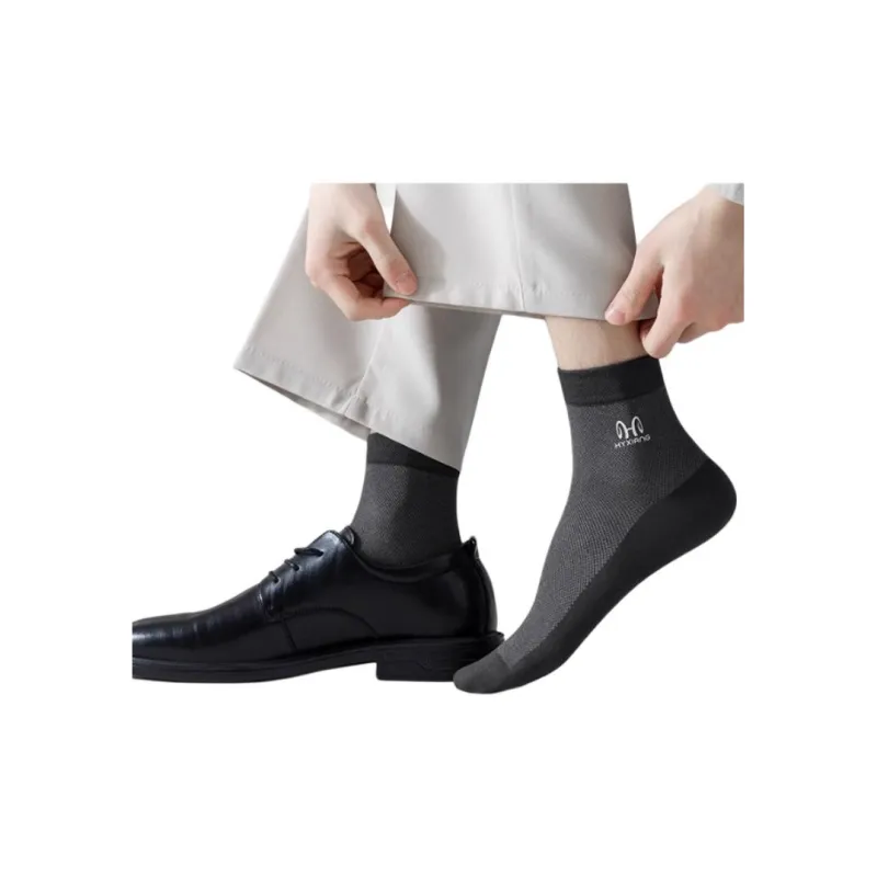 H YXIANG Mid Calf Socks Men's 3 Pack-3