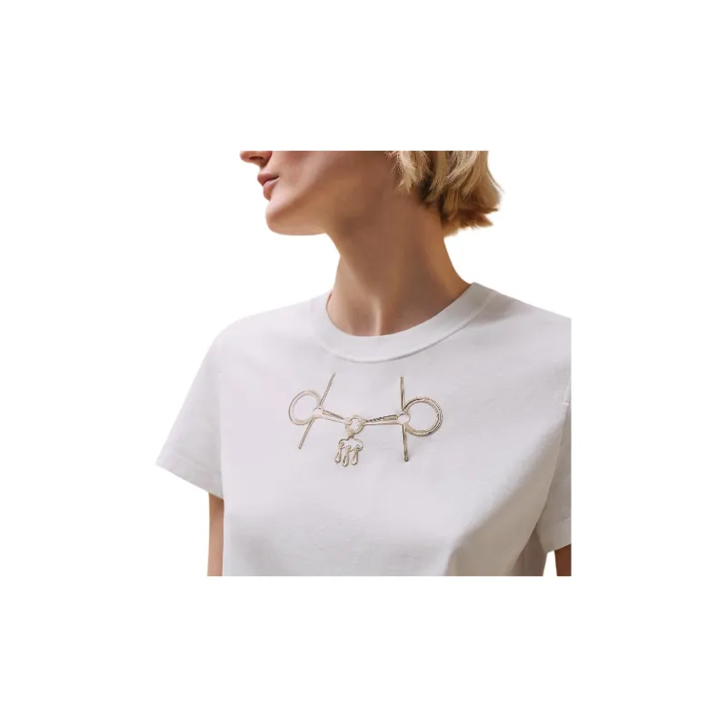 HERMES T-Shirt Women's Gray White-2