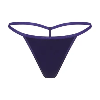 SKIMS COTTON LOGO STRING THONG Underpants Women's 1 Pack Concord/Harmony Purple