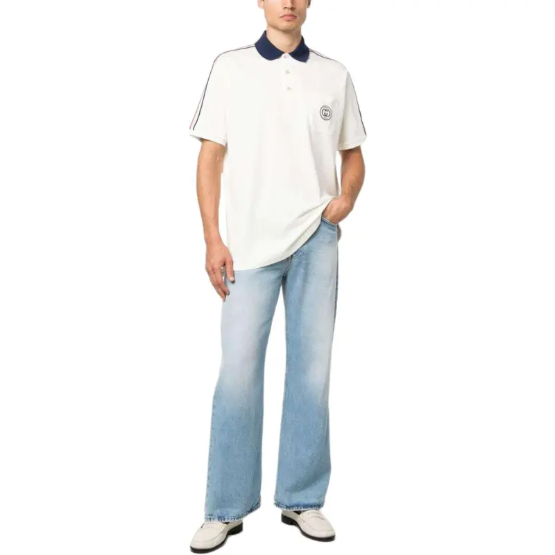 GUCCI Polo Shirts Men White-2