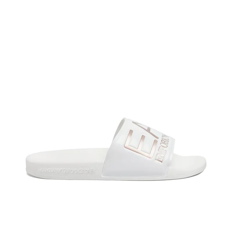 EMPORIO ARMANI EA7 Quiet Slide Slippers Unisex White-1