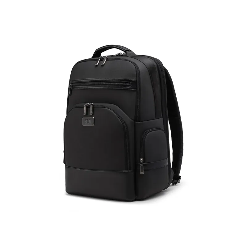 HLA Polyester Microfiber Backpack Regular Unisex Black-1