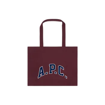 A.P.C Cotton And Canvas Handbag, Shoulder Bag Regular Unisex Burgundy