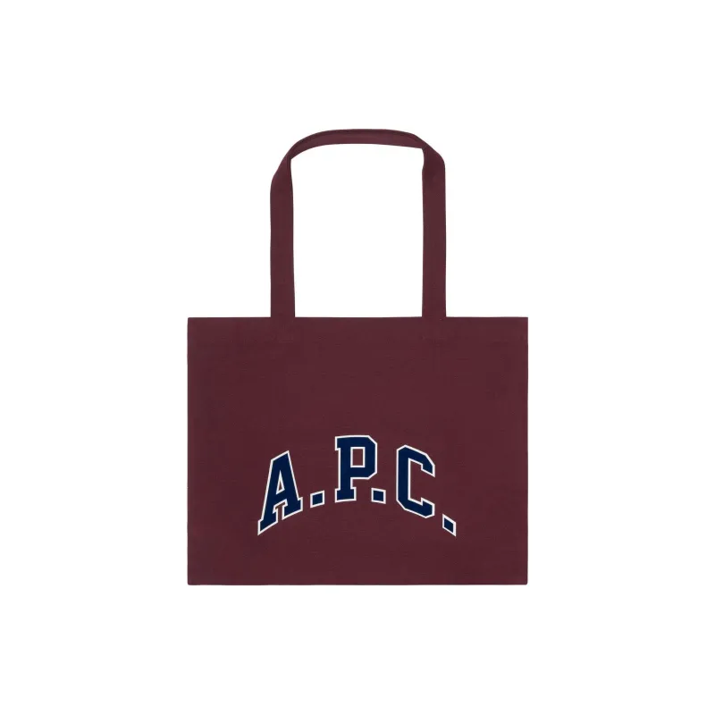 A.P.C Cotton And Canvas Handbag, Shoulder Bag Regular Unisex Burgundy-0