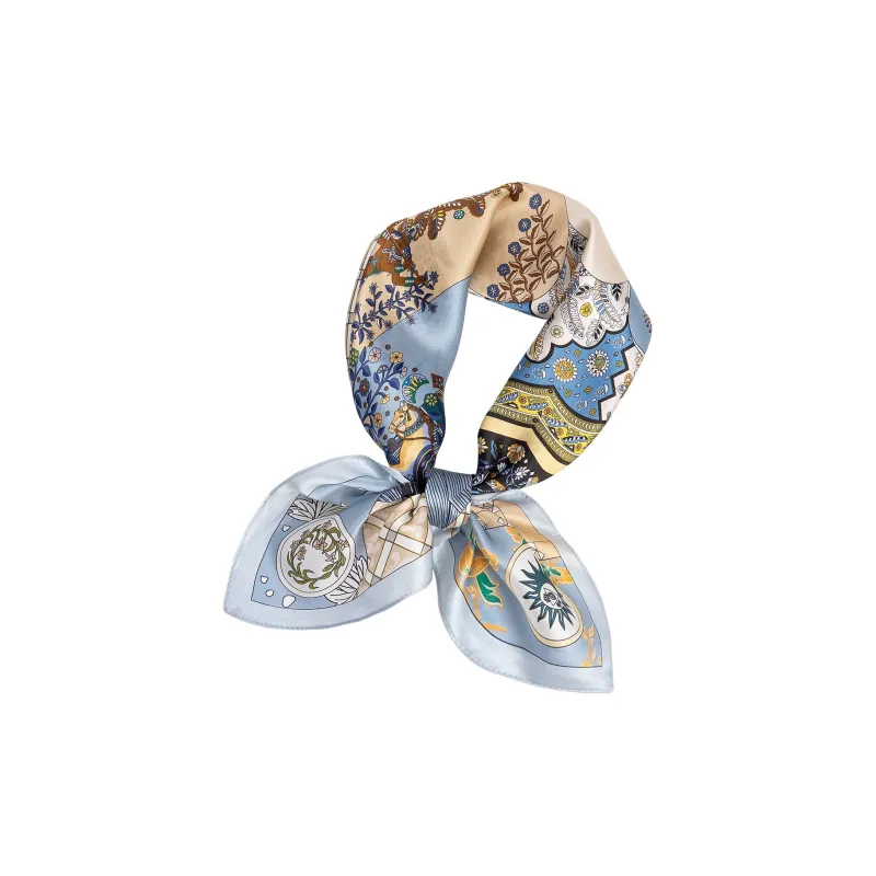 Shanghai Story 100% Mulberry Silk Silk Scarves Women's Patch Bamboo Leaf Flower Gift Box Set-103