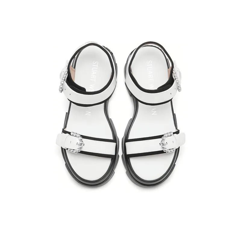 Stuart Weitzman/SW Noho Strap Sandals Women's White-3