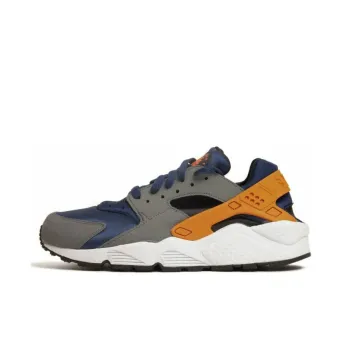 Nike Air Huarache Anti-Slip Wear-Resistant Low-Top Running Shoes Unisex Gray Orange Blue