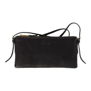 MIU MIU Leather Clutch Mini Women's Black
