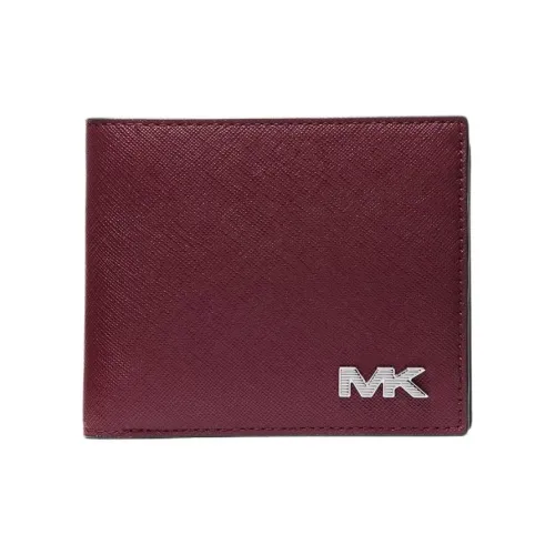 MICHAEL KORS Saffiano Leather Wallet Men's Burgundy