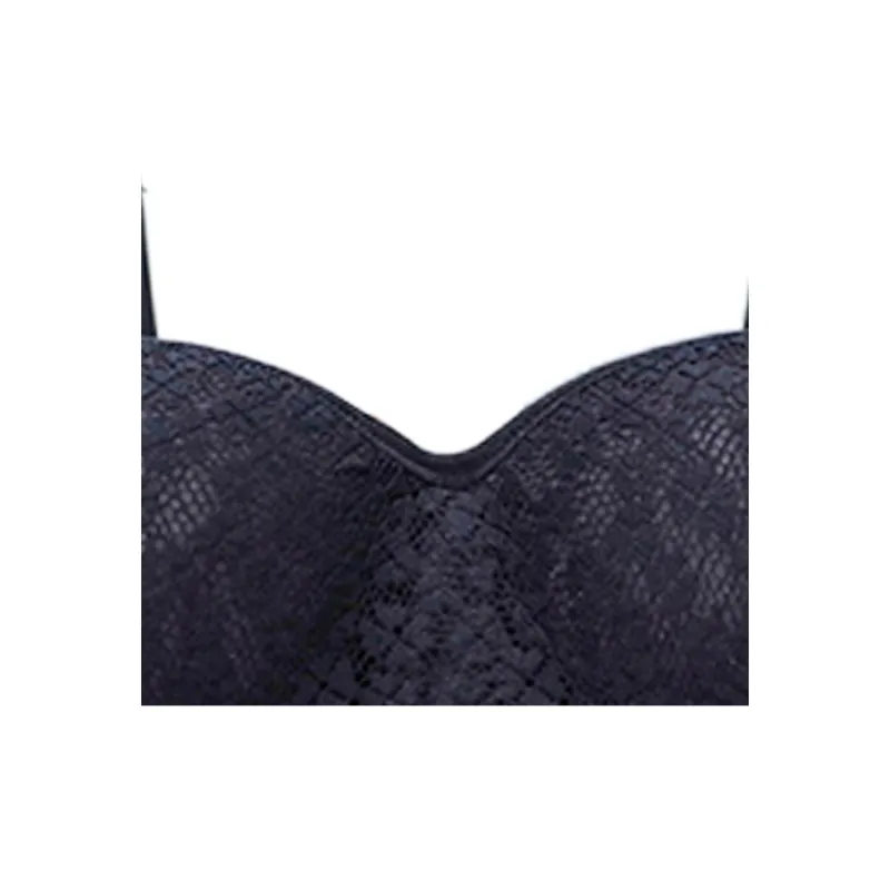 Flowers In Water Bra Women's Black-2