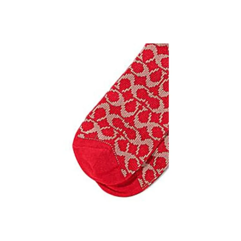 COACH Mid-Calf Socks Women's 1 Pack Red-4