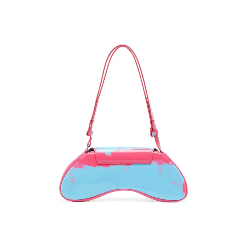 DIESEL PU Handbag, Shoulder Bag Women's Pink & Blue-3