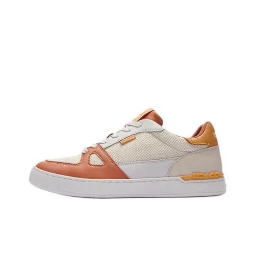 COACH Clip Skateboard Shoes Men Low-Top Orange