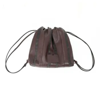 MUYSO Eco Friendly Recycled Leather Handbag Shoulder Bag Women's Brown