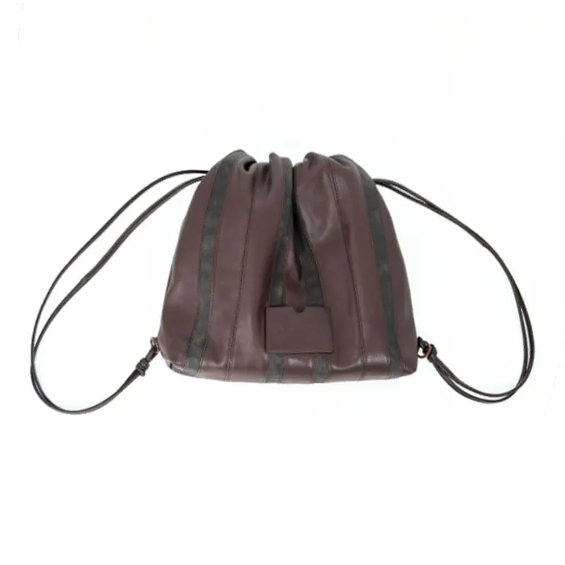 MUYSO Eco Friendly Recycled Leather Handbag Shoulder Bag Women's Brown-0