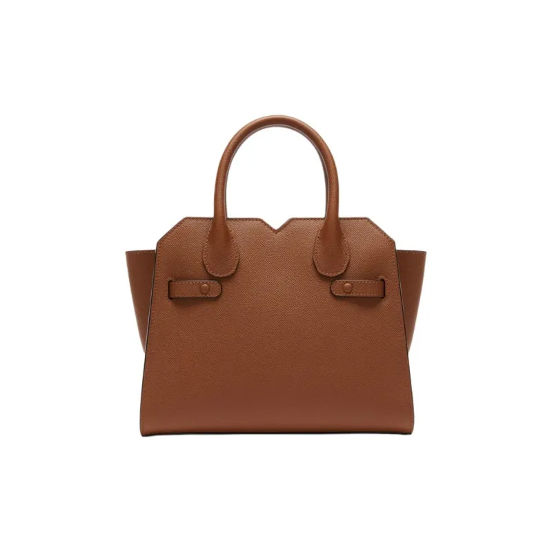 Valextra Calfskin Shoulder Bag, Crossbody Bag, Handbag Women's Chocolate Brown-2