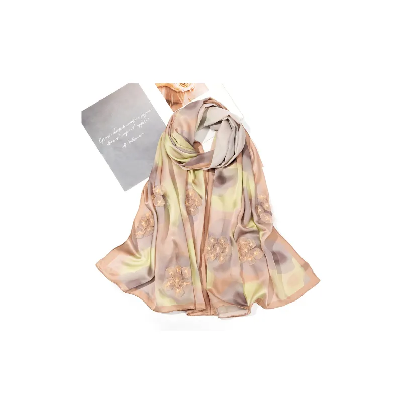 Shanghai Story 100% Mulberry Silk Silk Scarves Women's Crape Myrtle Snow Pride Gift Box Set-15