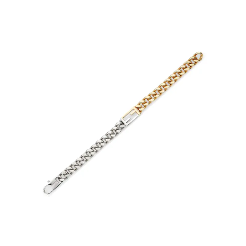 FENDI Brass Bracelets Men's Gold/Silver-2
