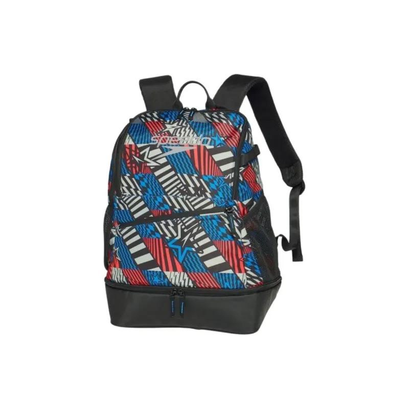 Speedo Polyester Backpack Regular Unisex Blue & Red-0