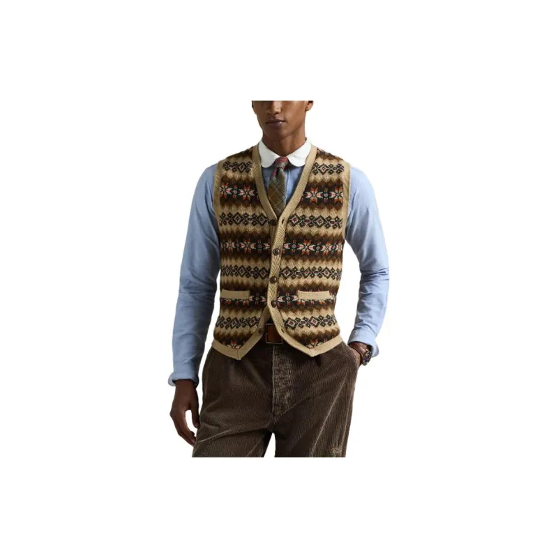 Polo Ralph Lauren Fair-isle Sleeveless Cardigan-3