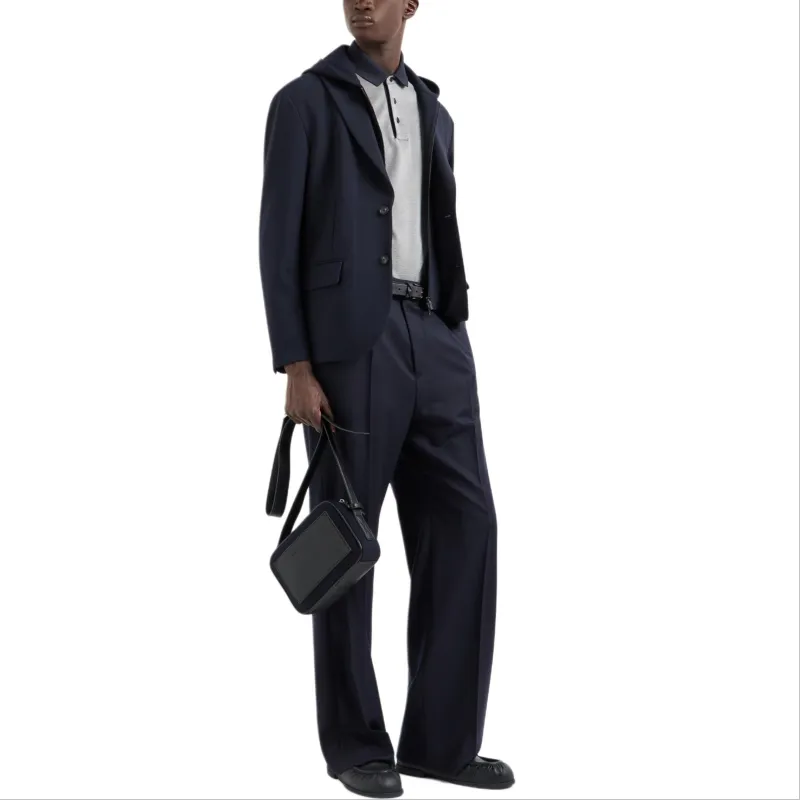 EMPORIO ARMANI Viscose blend Blazer With Detachable Inner Panel And Hood-3
