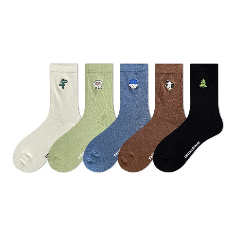NGP Mid Calf Socks Women's 5 Pack Camping Diary-1
