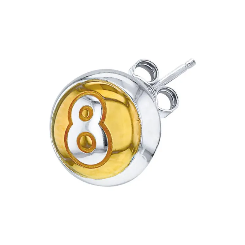 True Rocks Eight Ball Stud Earring-1