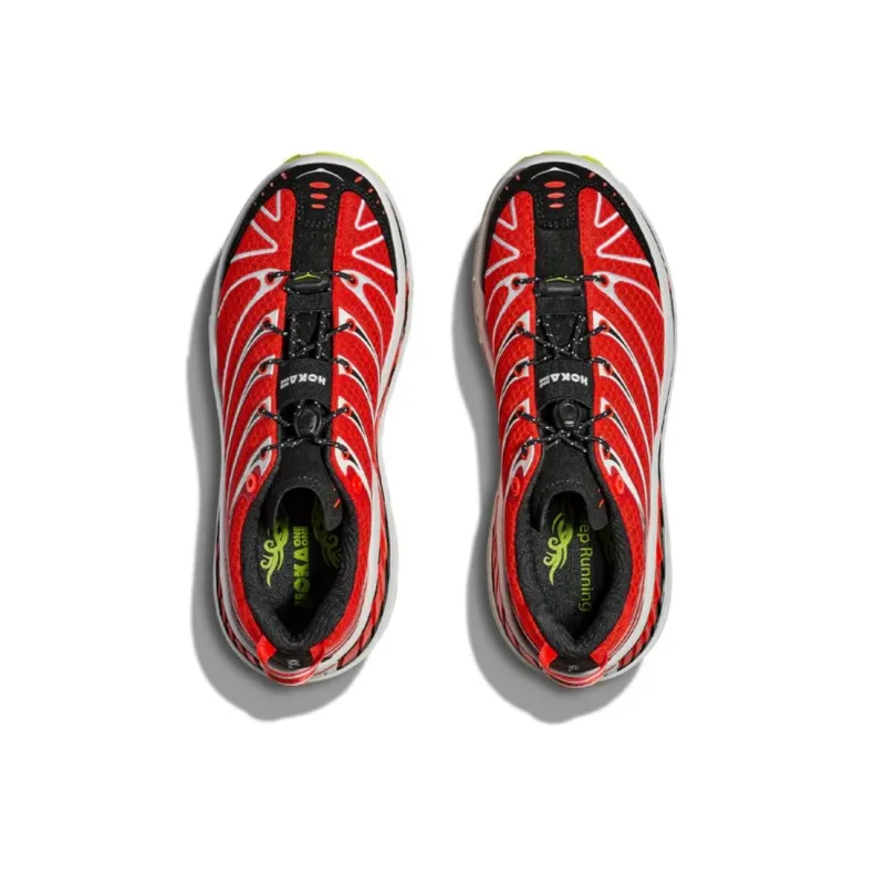 HOKA ONE ONE Stinson Evo OG Anti-Slip Wear-Resistant Low-Top Running Shoes Unisex Red White Black-3