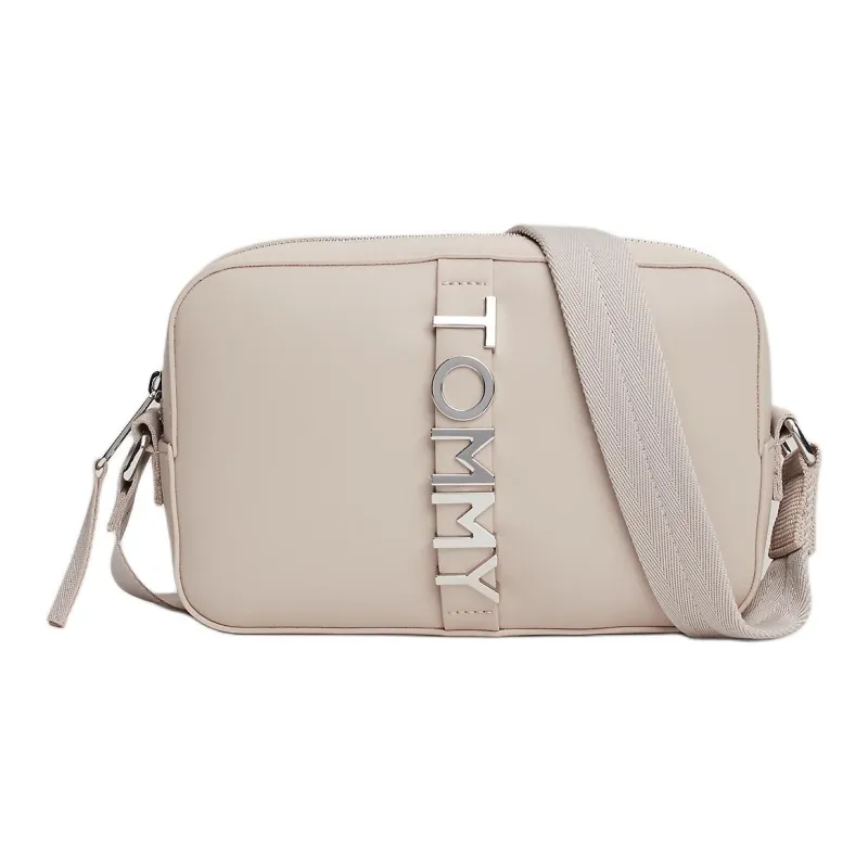 Tommy Hilfiger Polyurethane PU Camera Bag, Shoulder Bag Women's Sand Dune-0