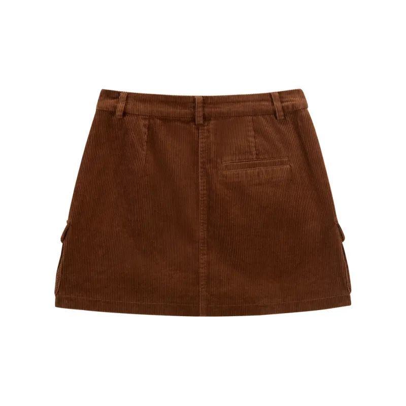 LEDIN Casual Short Skirts Women's Latte Umber-1