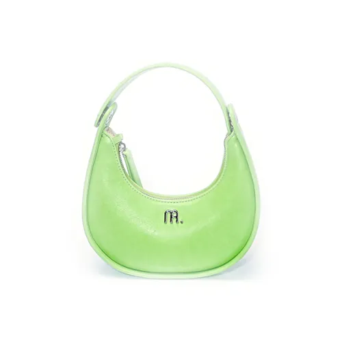 MUYSO Eco Friendly Recycled Leather Crescent Bag Handbag Small Size Women's Green