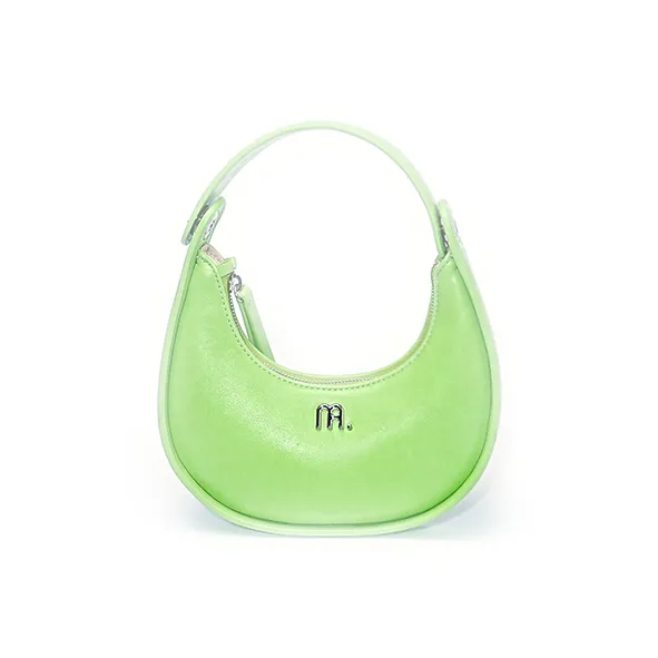 MUYSO Eco Friendly Recycled Leather Crescent Bag Handbag Small Size Women's Green-0