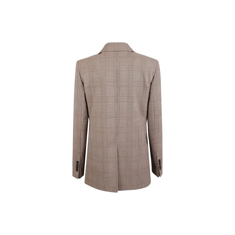 MaxMara Studio Single-Breasted Checked Jacket-1