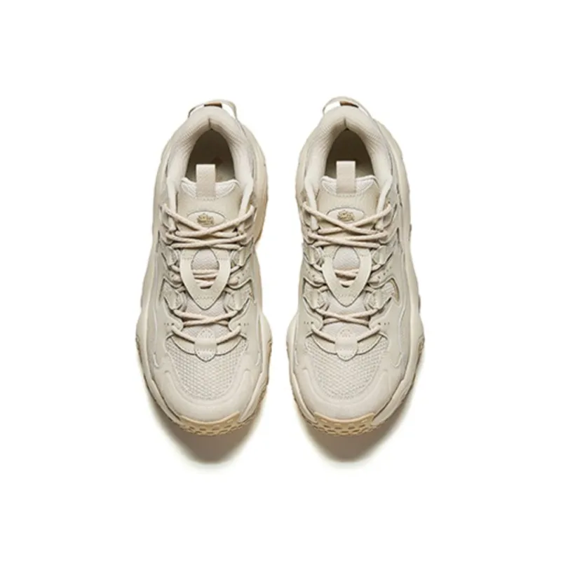 Anta Anti Slip Wear Resistant Low Top Casual Shoes Women's Beige-1