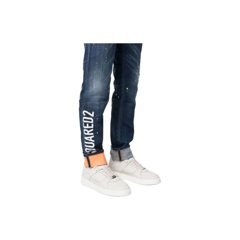 DSQUARED 2 Logo Printed Distressed Jeans-5