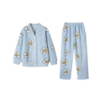 Qiao Ni Tong Pajama Set Women's Blue