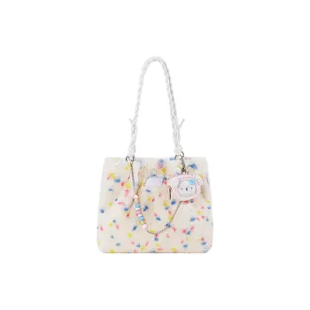 Miffy Fabric Shoulder Bag Large Size Women's Rainbow Polka Dot