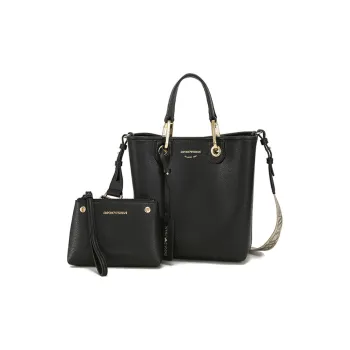 EMPORIO ARMANI Thermoplastic Polyurethane Combo Bag Crossbody Handbag Women's Black