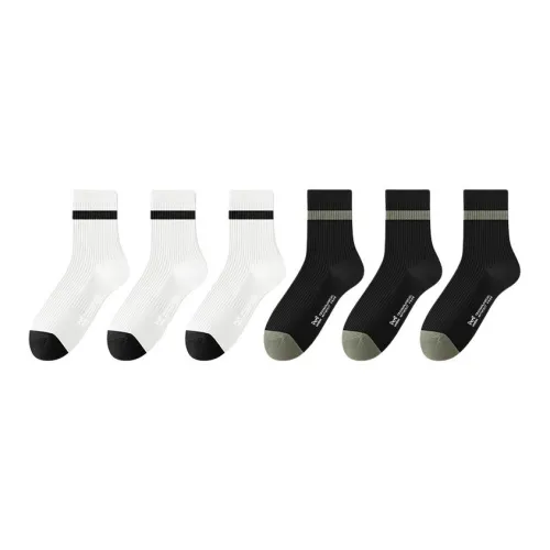 MIIOW Mid Calf Socks Men's 6 Pack