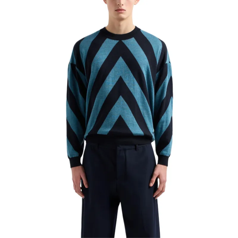 EMPORIO ARMANI Sweater Men's Azure Blue-1