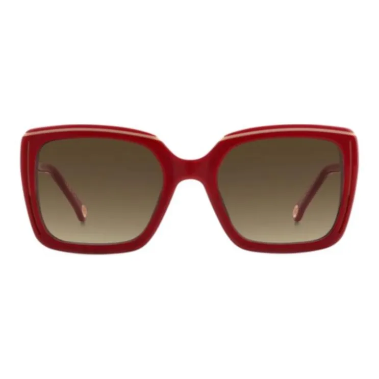 CarolinaHerrera Acetate Square Sunglasses Women's Red-1