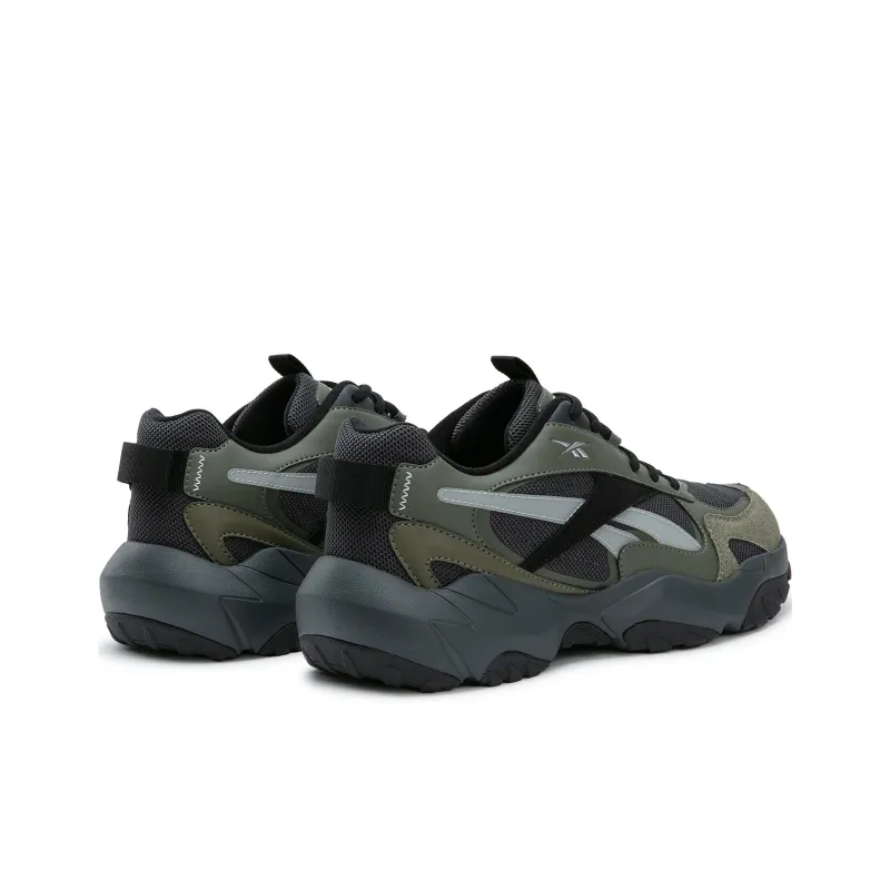 Reebok FLUFFI PUFF CN Anti Slip Wear Resistant Breathable Height Increasing Low Top Running Shoes Unisex Gray Green-3