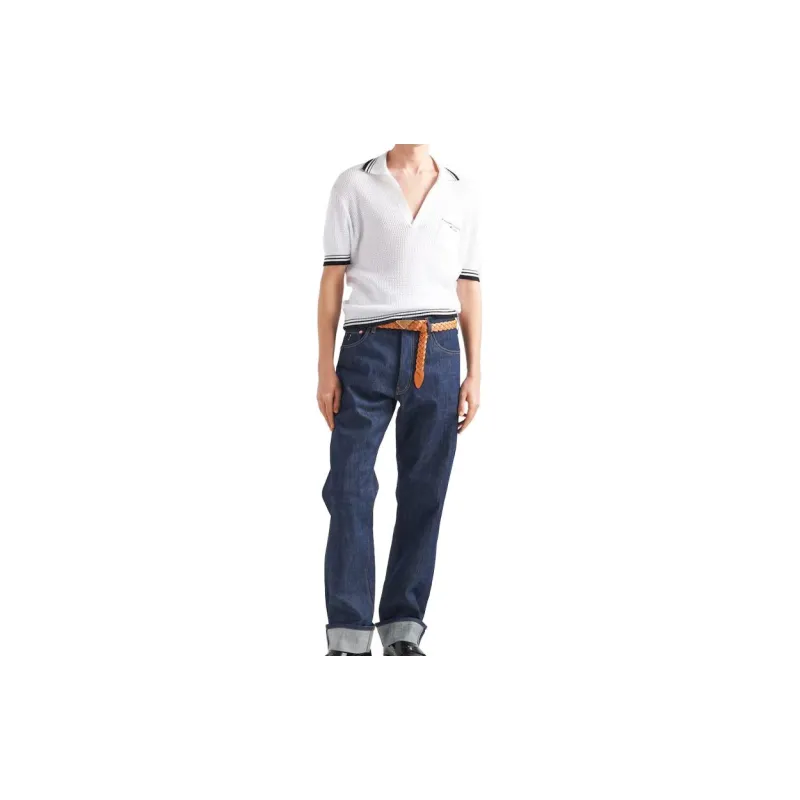 PRADA SS24 Polo Shirt Men's White-2