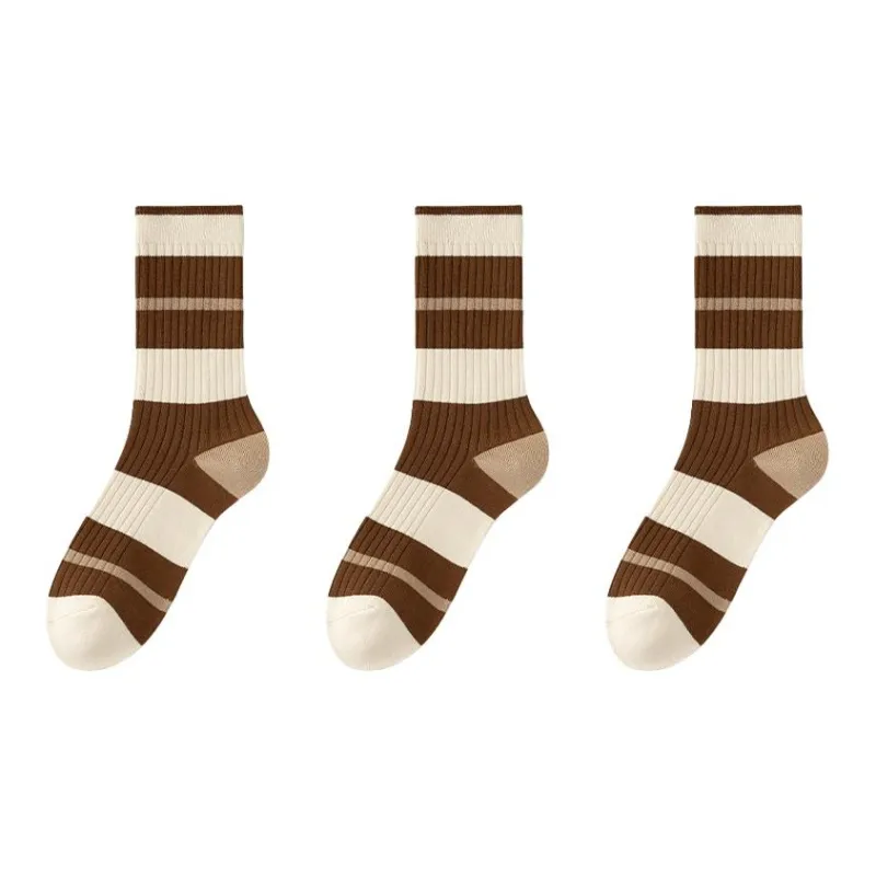 MIIOW Mid Calf Socks Women's 3 Pack-4