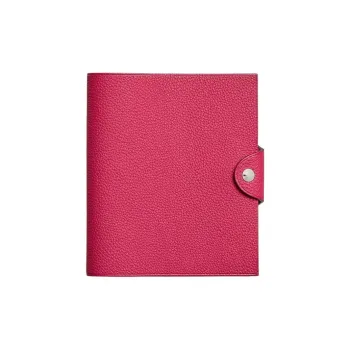 HERMES Togo Calfskin Wallet Small Size Women's 0D Rose Mexico Pink