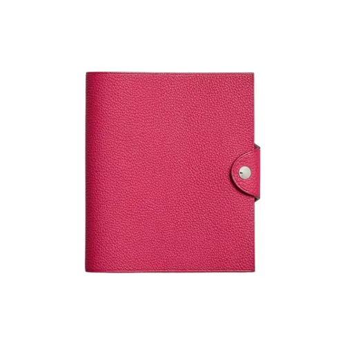 HERMES Togo Calfskin Wallet Small Size Women's 0D Rose Mexico Pink